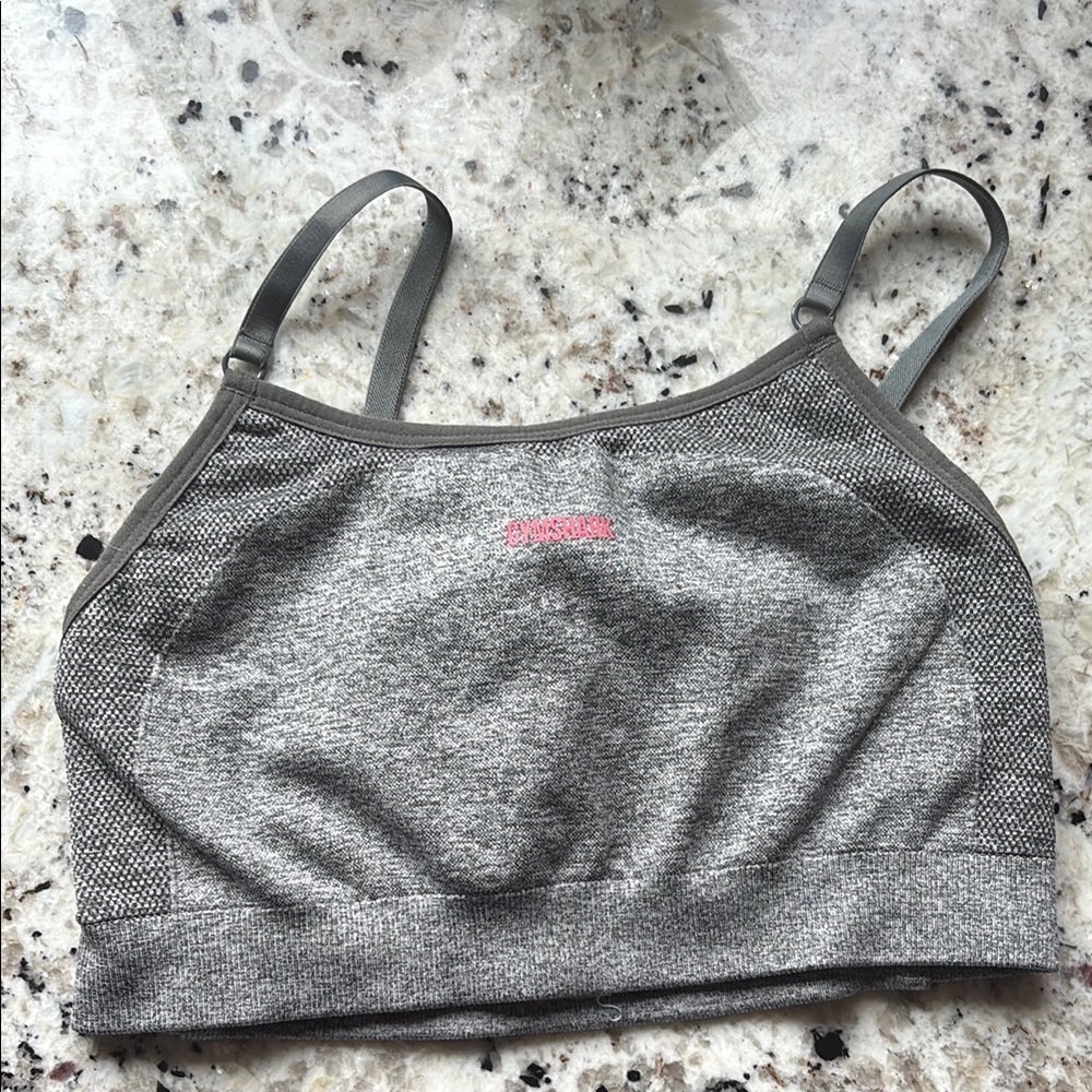 Gymshark Gray Sports Bra with Racerback and Medium Support